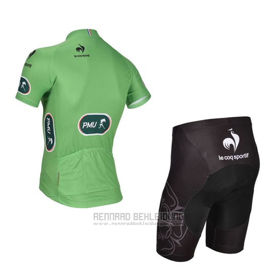 2014 Fahrradbekleidung Tour de France Grun Trikot Kurzarm und Tragerhose - zum Schließen ins Bild klicken